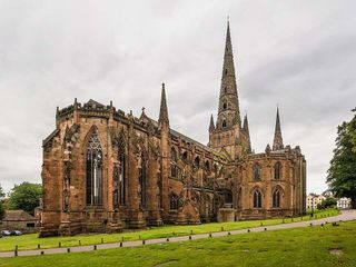 Lichfield Cathedral from the north-east