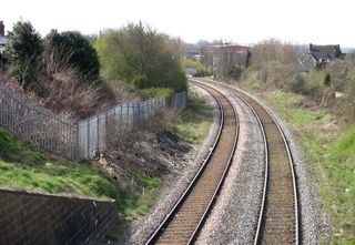 Railway line near Brierley Hill, West Midlands