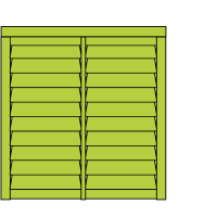 Internal plantation shutter