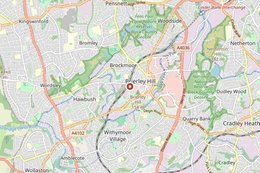 Map of Brierley Hill and surrounding area