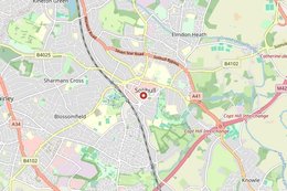 Map of Solihull and surrounding area